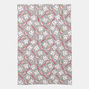 Rainbow Teeth Pattern Kitchen Towel