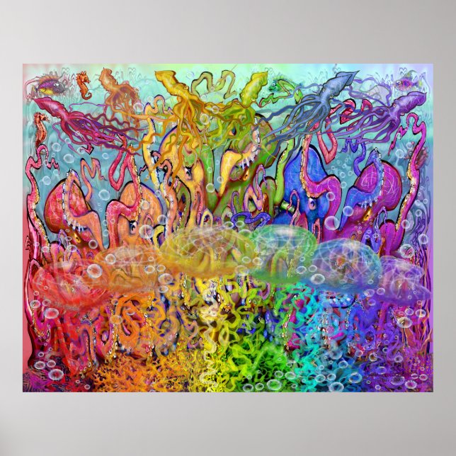 Rainbow Tentacles Poster (Front)