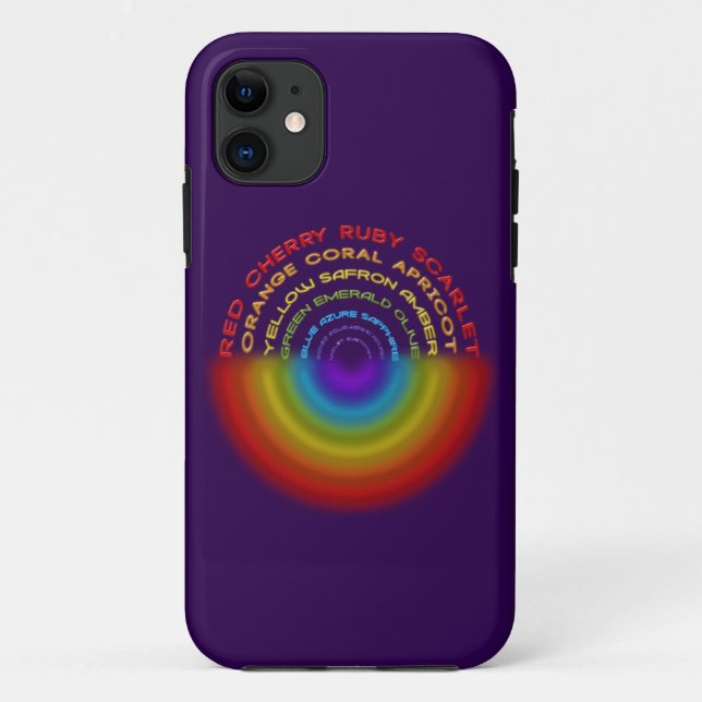 rainbow text  Case-Mate iPhone case (Back)