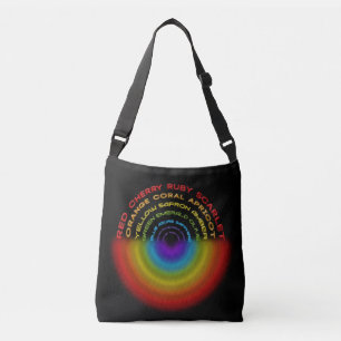 rainbow text crossbody bag