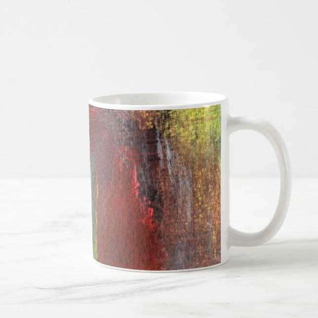 Rainbow Textural Abstract  Coffee Mug (Right)