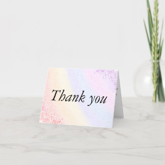 Rainbow thank you card