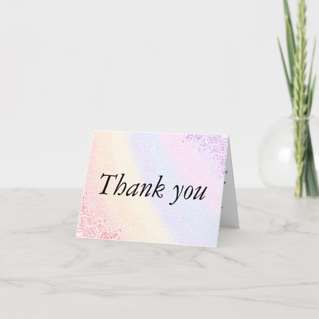 Rainbow  thank you card (Front)
