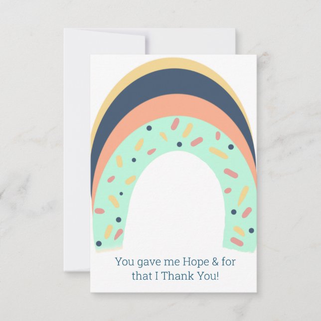 Rainbow Thank You for Hope Card (Front)