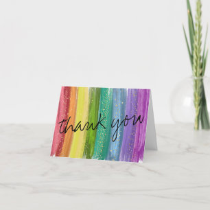 Rainbow Thank You Note Card