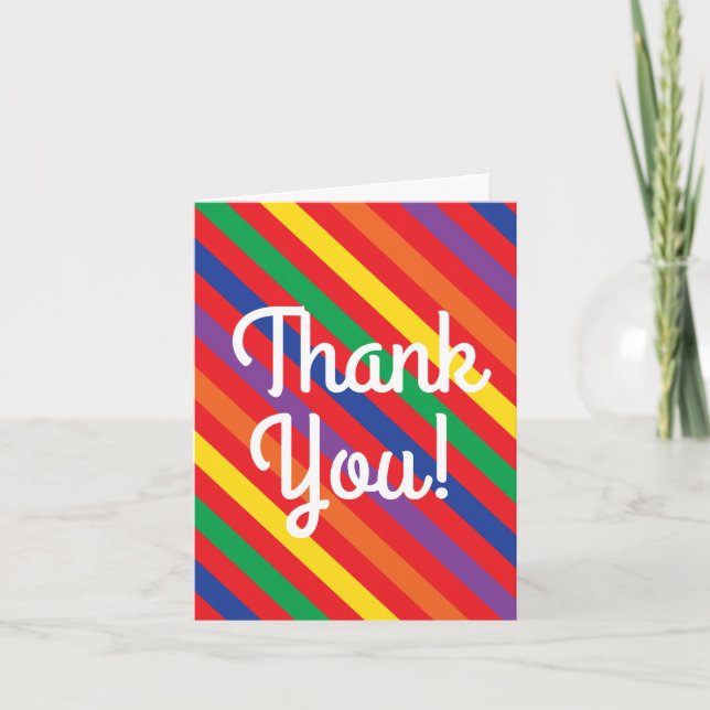 Rainbow Thank You Note Cards (Front)
