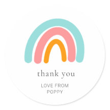 Rainbow Thank You Party Favor