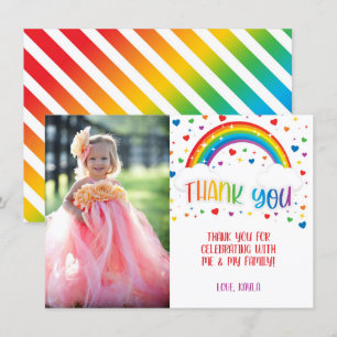 Rainbow Thank You Photo Card