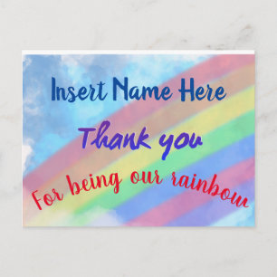 Rainbow Thank You Postcard