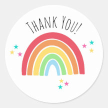 Rainbow Thankyou Sticker