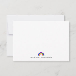 Rainbow Themed LGBTQ   Flat Note Card