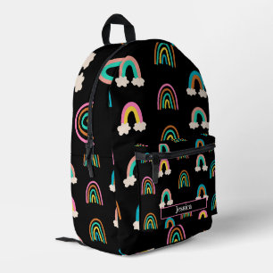 Rainbow themed printed backpack