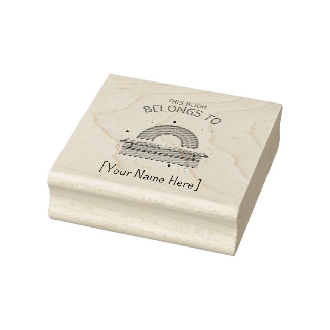 Rainbow This Belongs to Bookplates Rubber Stamp (Stamp)