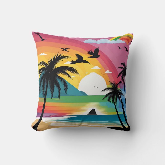 Rainbow Throw Pillow (Front)