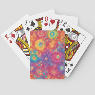 Rainbow Tie Die Design Playing Cards