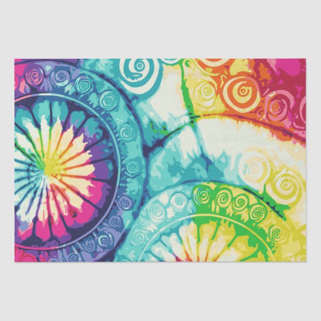 Rainbow Tie-Dye 3 Tissue Paper (Front)