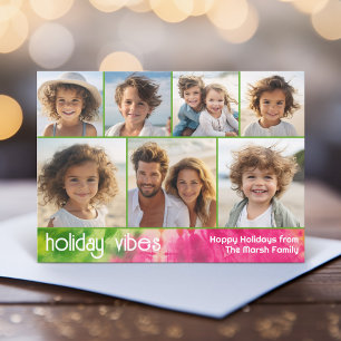 Rainbow Tie-Dye - 7 Photo Collage - Holiday Vibe Card