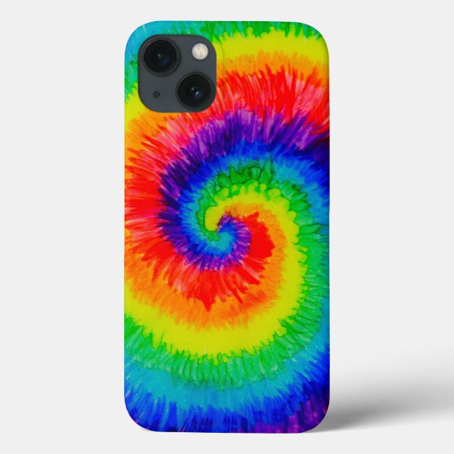 Rainbow Tie-Dye Alcohol Ink Case-Mate iPhone Case (Back)