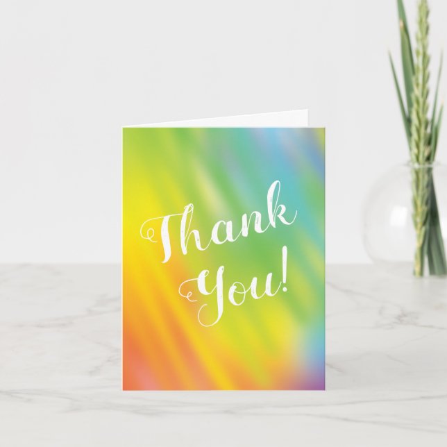 Rainbow Tie Dye Baby shower Merci Cartes (Devant)