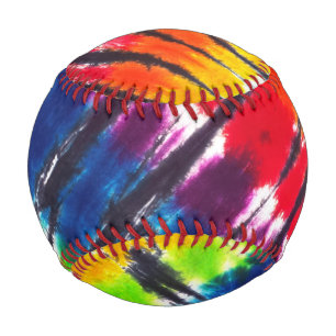 Rainbow Tie-Dye Baseball
