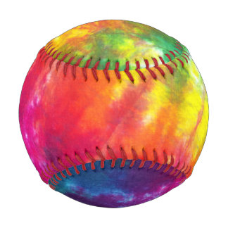 Rainbow Tie-Dye Baseball
