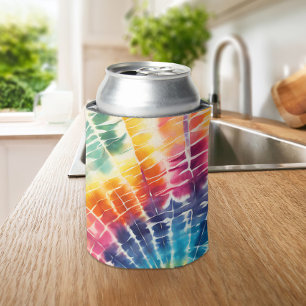 Rainbow Tie Dye Can Cooler