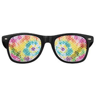 Rainbow Tie Dye Colourful Modern Pride Pattern Retro Sunglasses