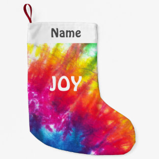Rainbow Tie-Dye Customized Hope Small Christmas Stocking