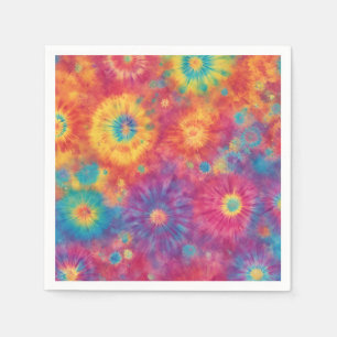 Rainbow Tie Dye Design Napkin