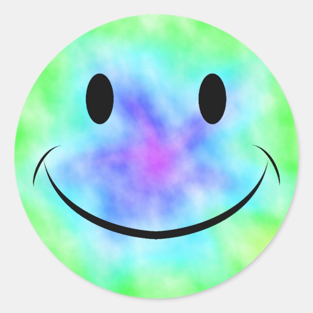 Rainbow Tie Dye Face Sticker (Front)