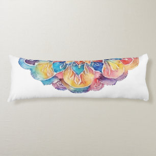 Rainbow Tie-Dye Mandala Body Pillow