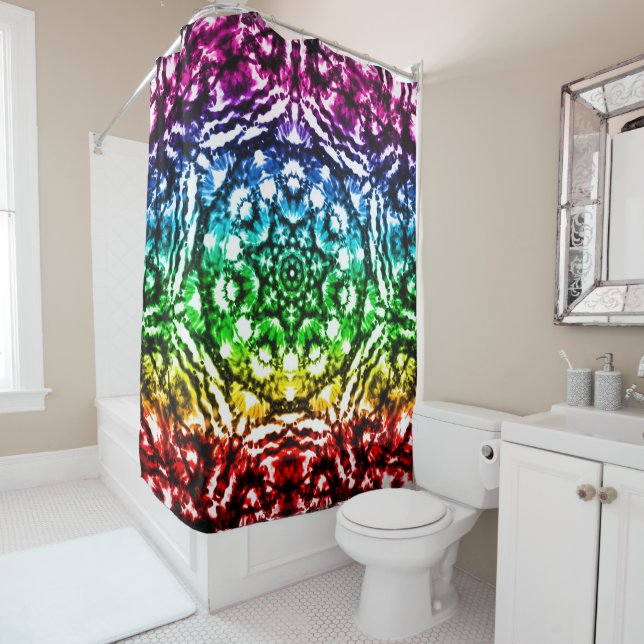 Rainbow Tie Dye Mandala Star (In Situ)