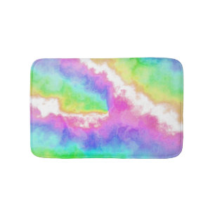 Rainbow Tie Dye Party Bath Mat