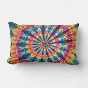 rainbow tie-dye pillow