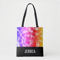 Rainbow Tie Dye Psychedelic Custom Name
