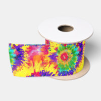 Rainbow Tie Dye Retro Style Colourful Art Artist