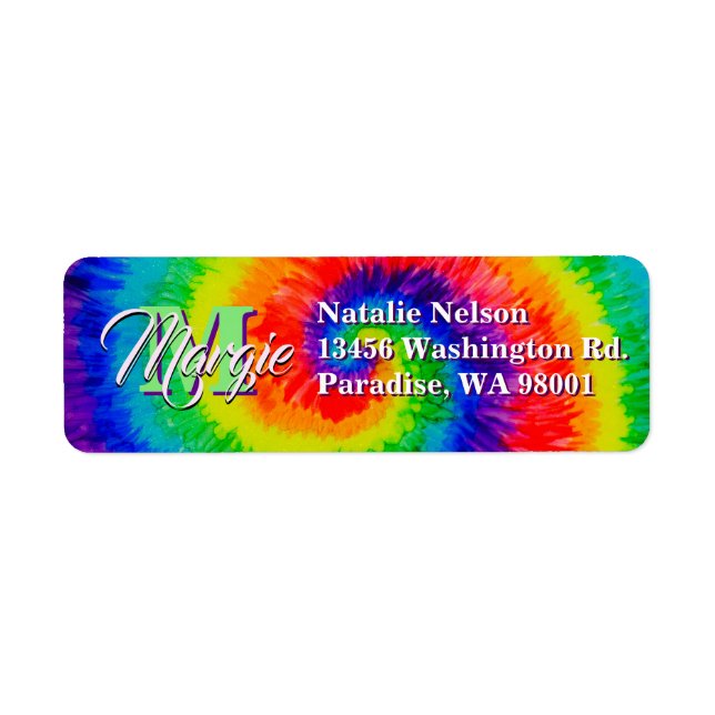 Rainbow Tie-Dye Swirl  (Front)