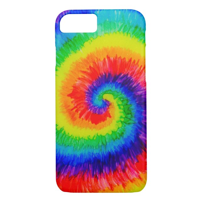Rainbow Tie-Dye Swirl Case-Mate iPhone Case (Back)