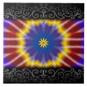 Rainbow Tie Dye Tile