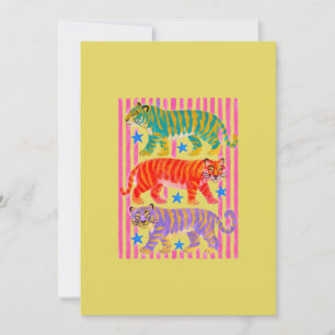 rainbow tiger dreams invitation