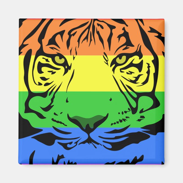 Rainbow Tiger Magnet (Front)