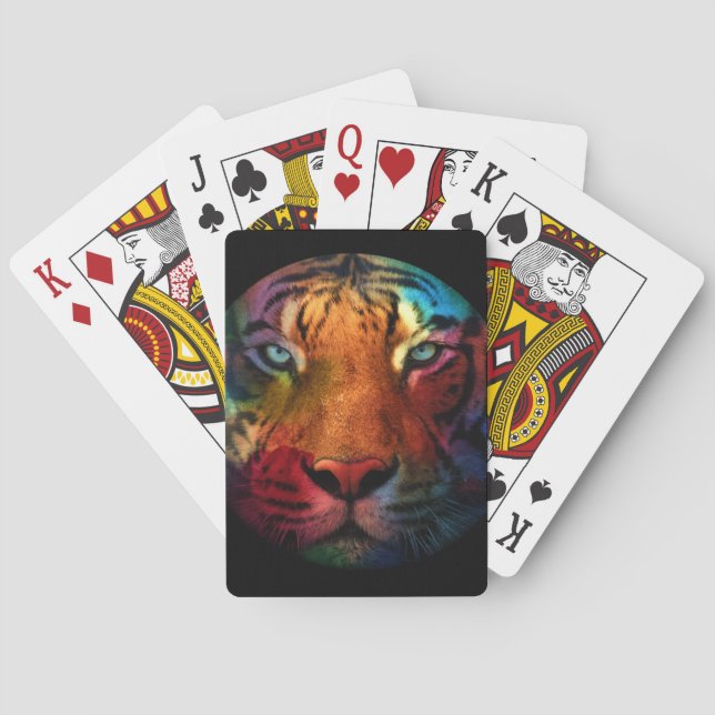 Rainbow Tiger Playing Cards (Back)