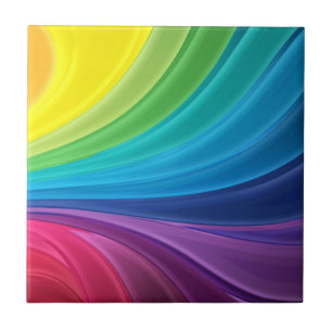 Rainbow Tile Modern Abstract Rainbow