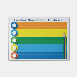Rainbow To Do List - Personalized Post-it Notes