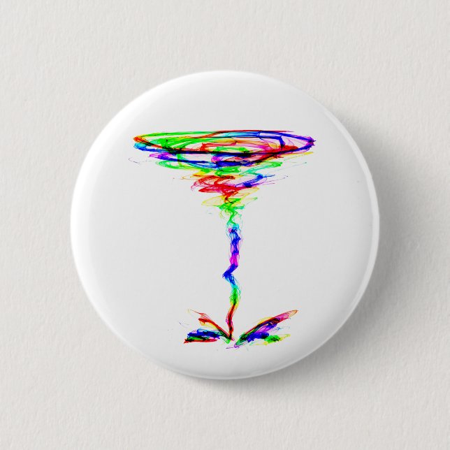 Rainbow Tornado 2 Inch Round Button (Front)
