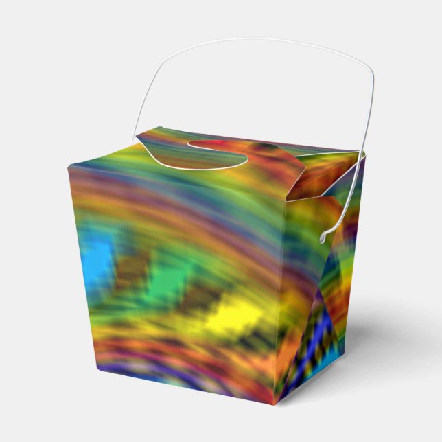 Rainbow Tornado Favor Box (Front Side)