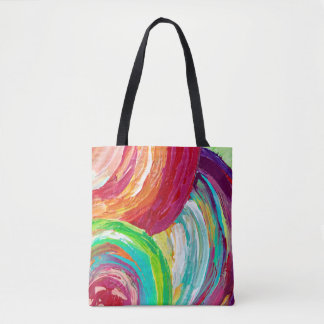 Rainbow tote bag/ pretty tote bag