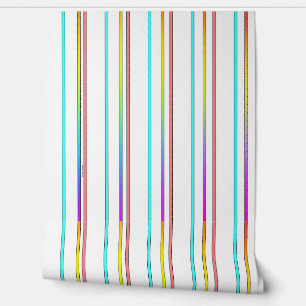 Rainbow Traditional Stripes Wallpaper