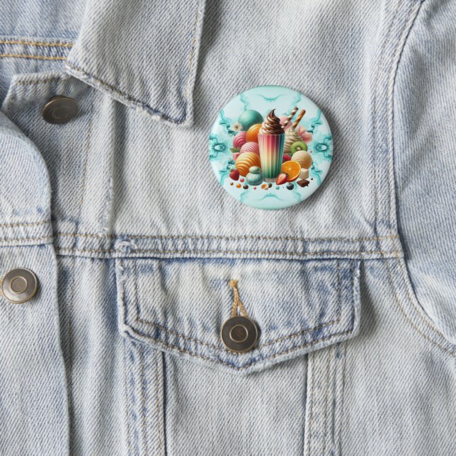 Rainbow Treat 2 Inch Round Button (In Situ)
