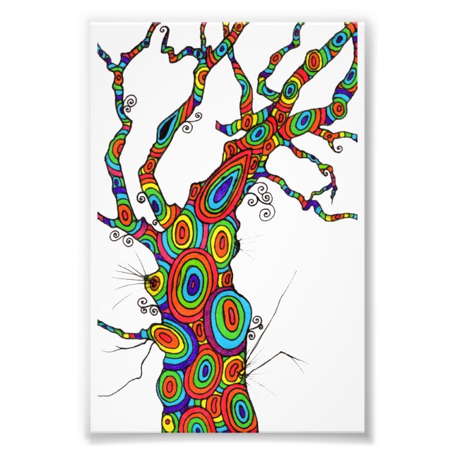 Rainbow Tree - colourful photographic print (Front)